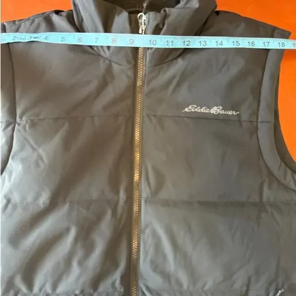 Eddie Bauer Men’s Down Puffer Vest Black Large 550 Fill Water-Repellent - Picture 6 of 8